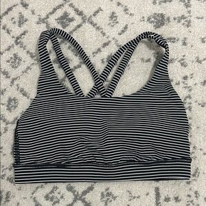 Lululemon Striped Black and White Women's Sports Bra Size 4